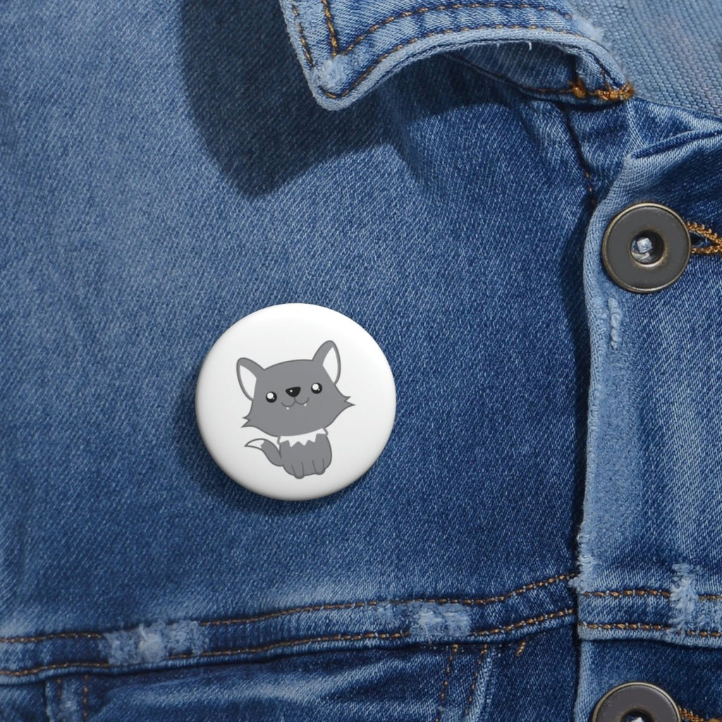 Pin Button - 1.25-inch - Monsters - Wolf Pup - Imaginary Adventures