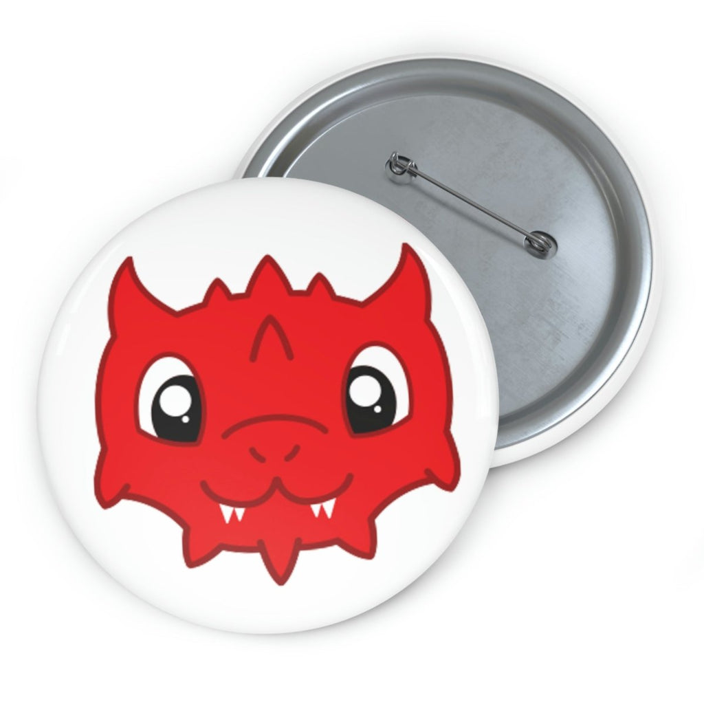 Pin Button - 3-inch - Monsters - Red Dragon - Imaginary Adventures