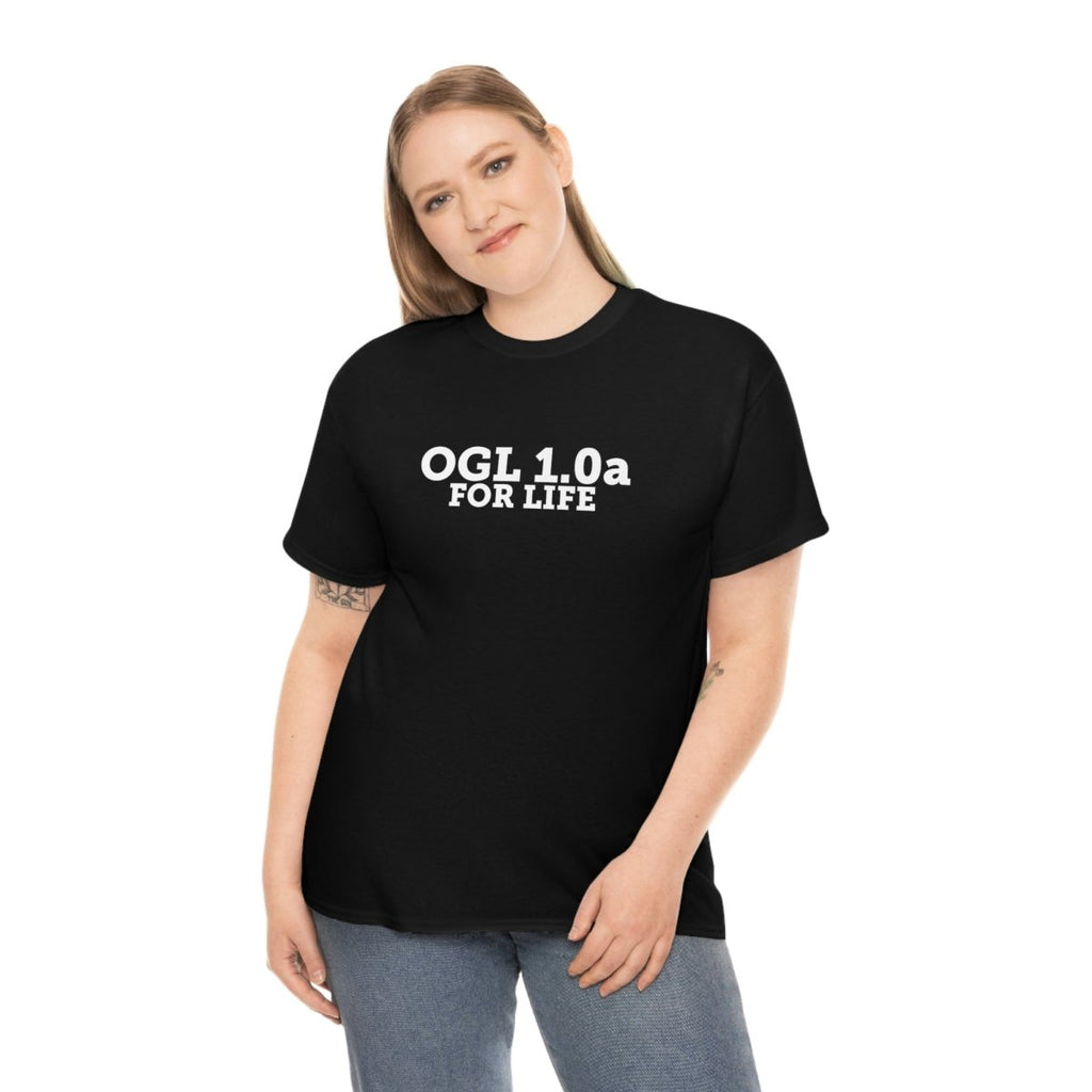 Unisex Heavy Cotton Tee - Dice - OGL 1.0a For Life - Imaginary Adventures